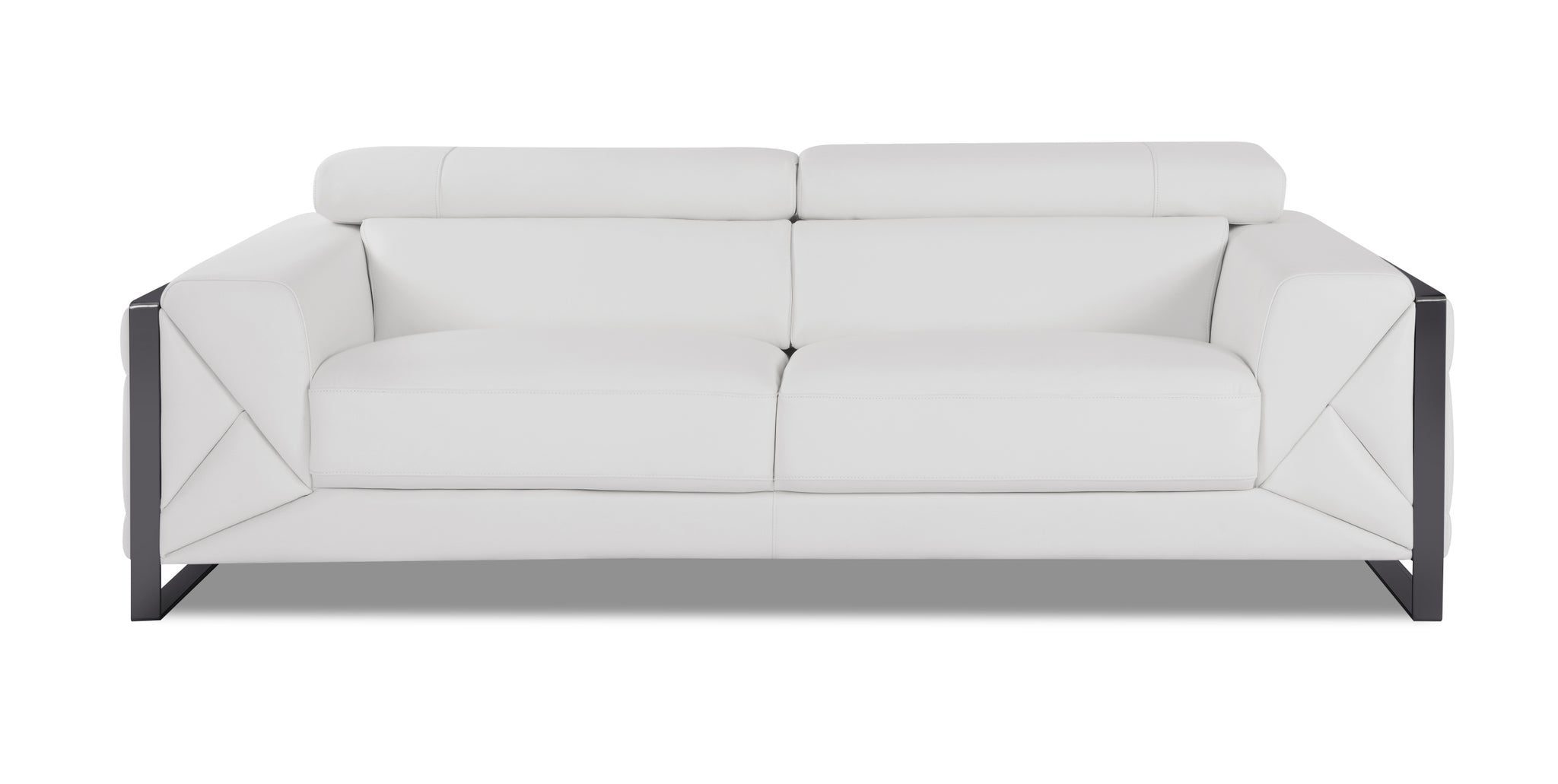 Top Grain Italian Leather Sofa white-foam-leather