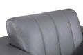 Top Grain Italian Leather Loveseat Dark Gray Foam Leather