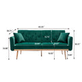 Coolmore Velvet Sofaaccent Sofa .Seat Sofa With Metal Feet Green Polyester