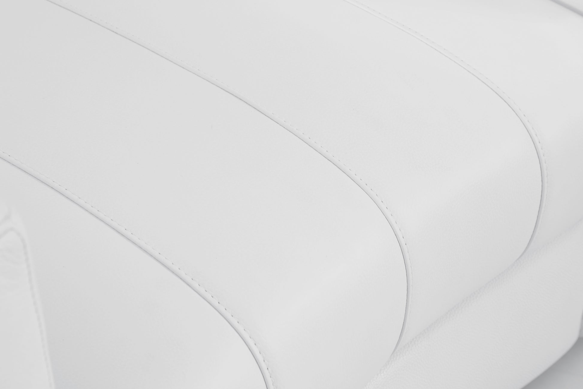 Top Grain Italian Leather Loveseat White Foam Leather