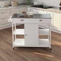 Stainless steel countertop white Kicthen cart