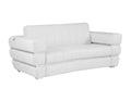 Top Grain Italian Leather Loveseat White Foam Leather