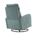 Jiada Upholstered Swivel Glider.Rocking Chair For Nursery In Light Blue.Modern Style One Left Bag Light Blue Primary Living Space Foam Metal