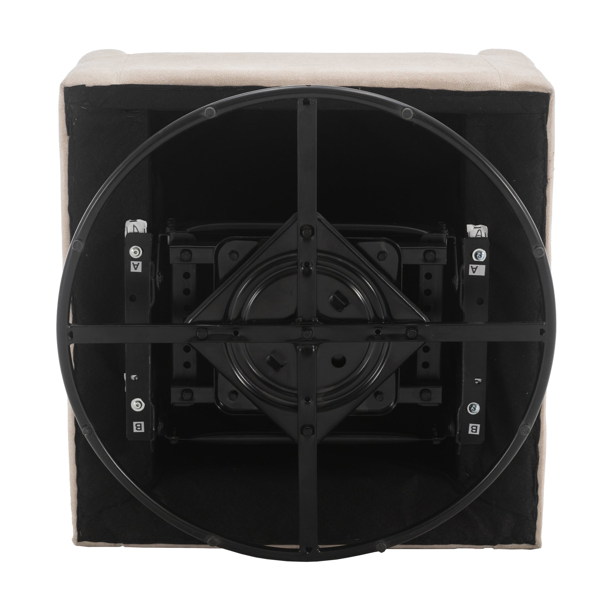 Jiada Upholstered Swivel Glider.Rocking Chair For Nursery In Beige.Modern Style One Left Bag Beige Primary Living Space Foam Metal