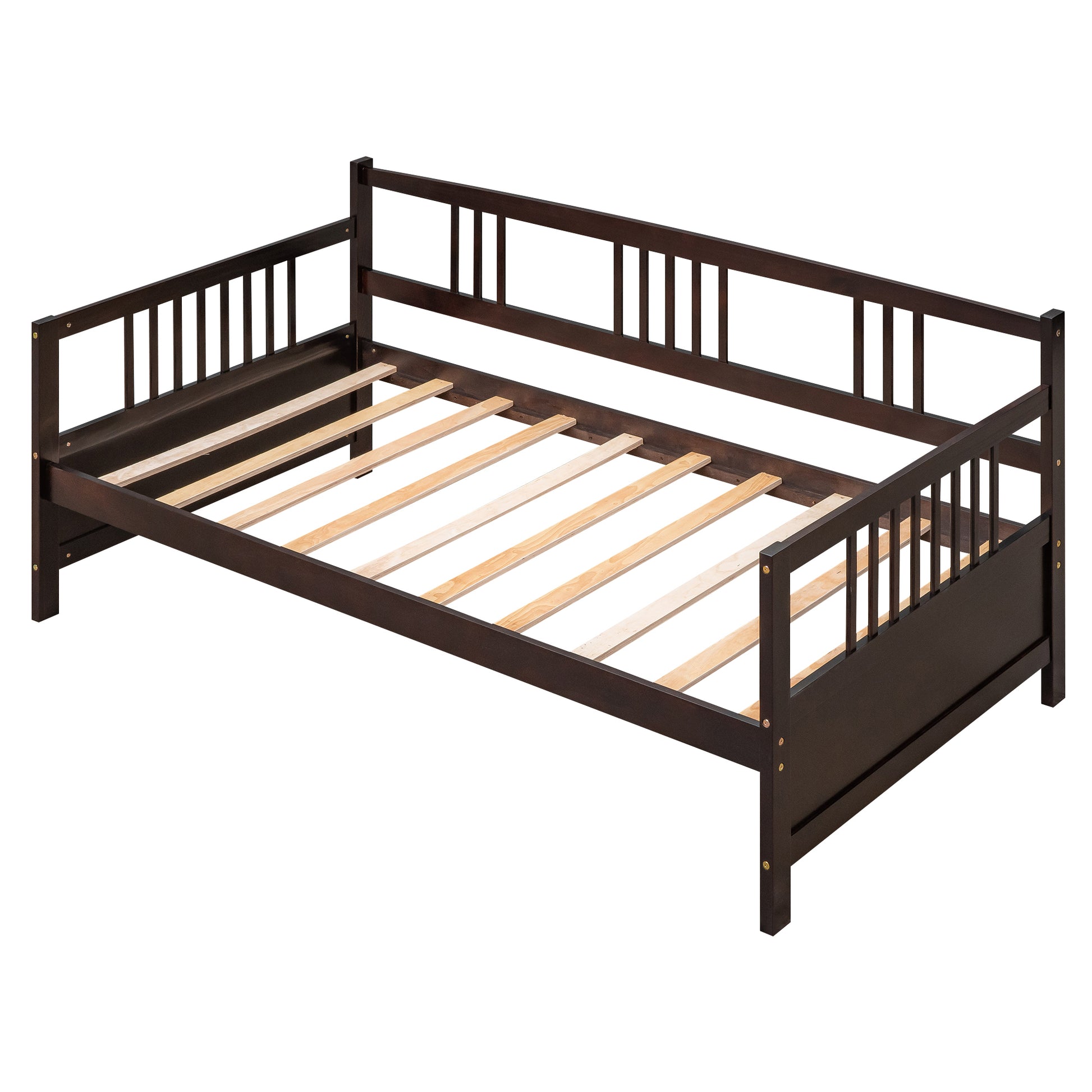 Modern Solid Wood Daybed, Multifunctional, Twin Size, Espresso Previous Sku: Wf191899Aap Espresso Solid Wood