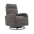 Jiada Upholstered Swivel Glider.Rocking Chair For Nursery In Dark Grey.Modern Style One Left Bag Dark Gray Primary Living Space Foam Linen