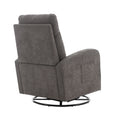 Jiada Upholstered Swivel Glider.Rocking Chair For Nursery In Dark Grey.Modern Style One Left Bag Dark Gray Primary Living Space Foam Linen