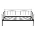Twin Size Metal Daybed With Trundle, Daybed With Slat No Box Required Black Black Steel