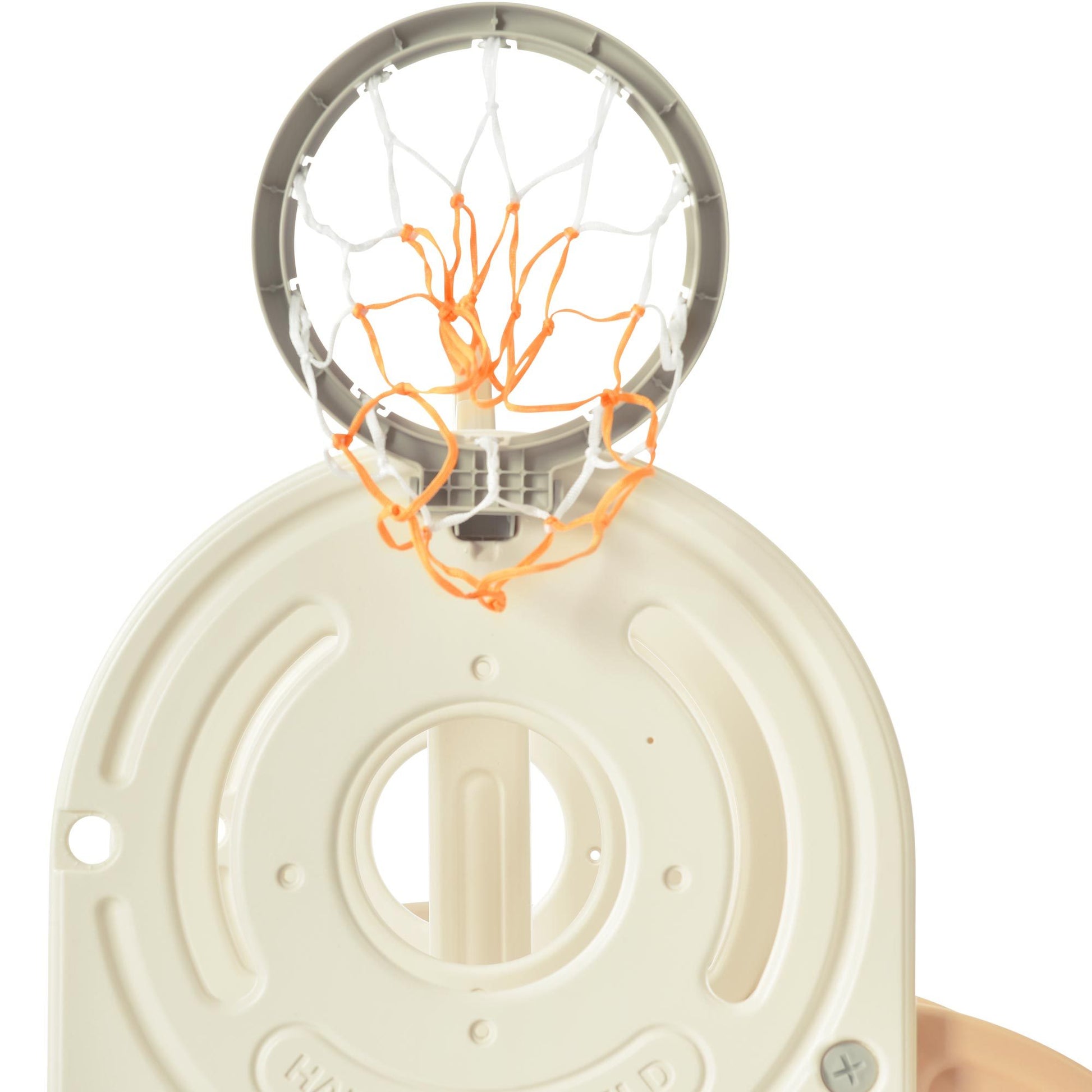 Kids Slide With Bus Play Structure, Freestanding Bus Toy With Slide For Toddlers, Bus Slide Set With Basketball Hoop Beige Hdpe