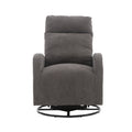 Jiada Upholstered Swivel Glider.Rocking Chair For Nursery In Dark Grey.Modern Style One Left Bag Dark Gray Primary Living Space Foam Linen