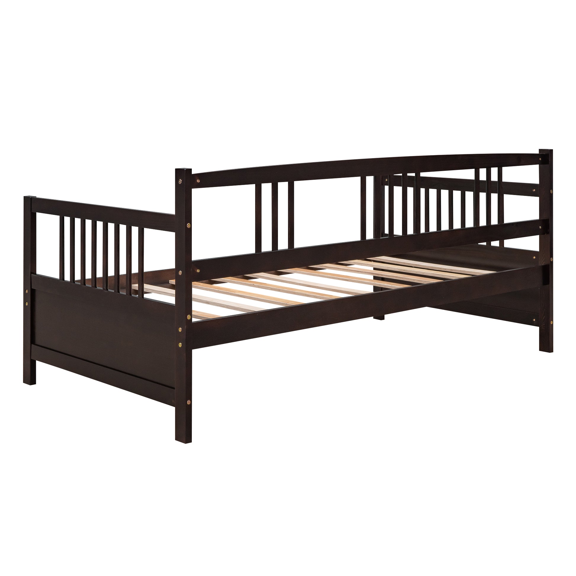 Modern Solid Wood Daybed, Multifunctional, Twin Size, Espresso Previous Sku: Wf191899Aap Espresso Solid Wood