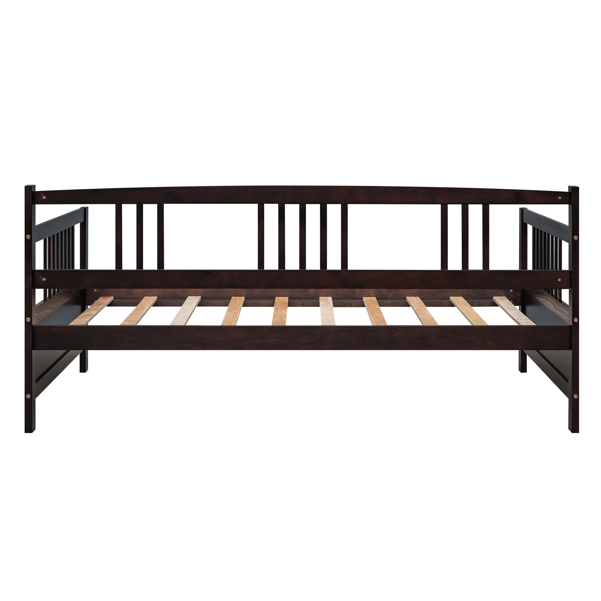 Modern Solid Wood Daybed, Multifunctional, Twin Size, Espresso Previous Sku: Wf191899Aap Espresso Solid Wood