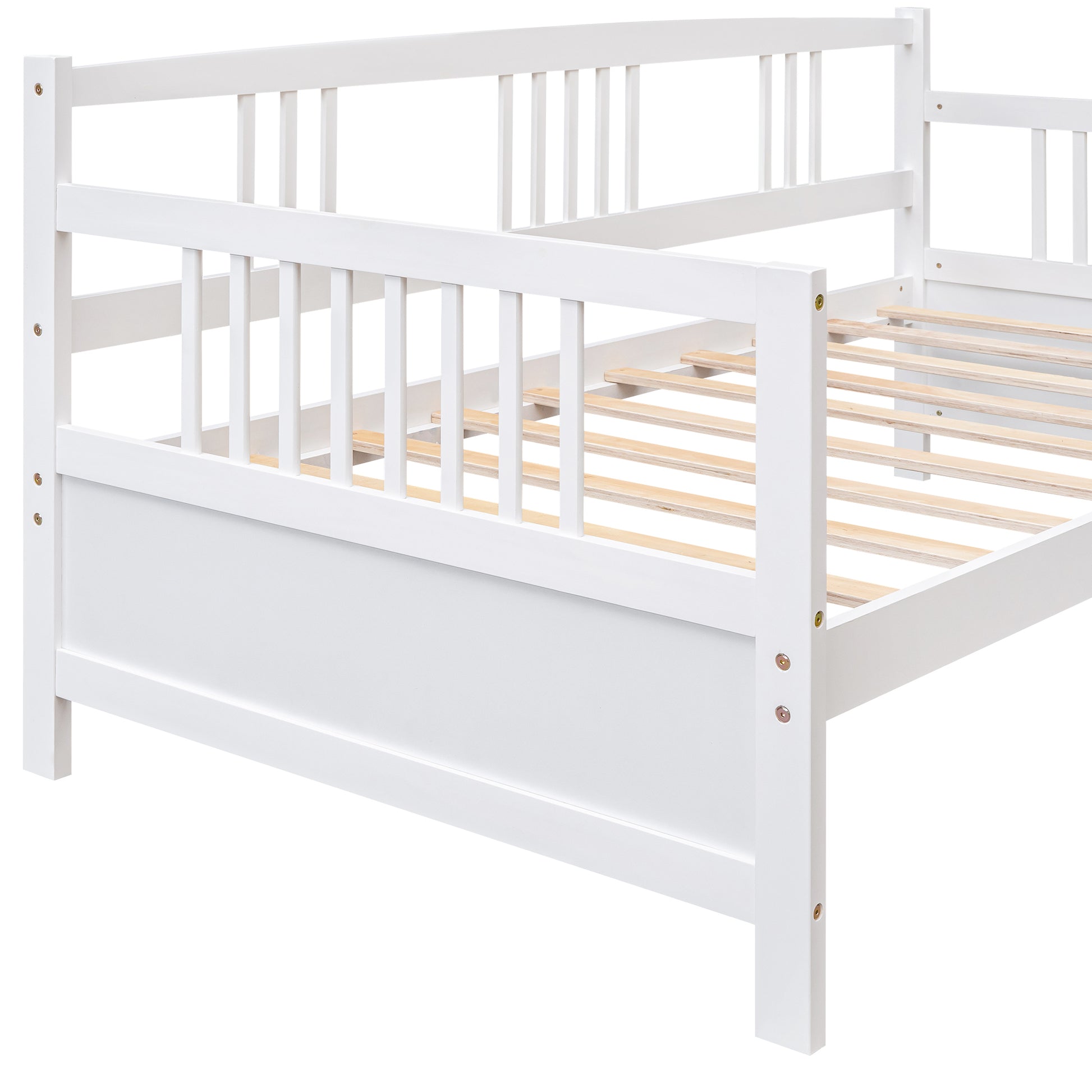 Modern Solid Wood Daybed, Multifunctional, Twin Size, White Previous Sku: Wf191899Aak White Solid Wood