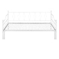 Twin Size Metal Daybed With Trundle, Daybed With Slat No Box Required White White Iron