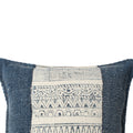 18 x 18 Square Handwoven Accent Throw Pillow blue-cotton