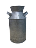 Countryside Galvanized Metal Milk Can Shape Pitcher, Gray Gray Metal