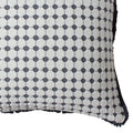 18 X 18 Handcrafted Square Cotton Accent Throw Pillow, Woven, Dotted Tile Design, White, Gray White Cotton