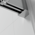 Frameless Double Sliding Shower Door Track Brushed brushed nickel-stainless steel