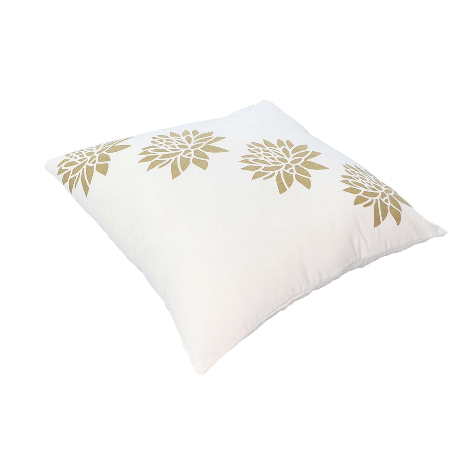 18 x 18 Square Accent Pillow, Soft Cotton Cover white-cotton