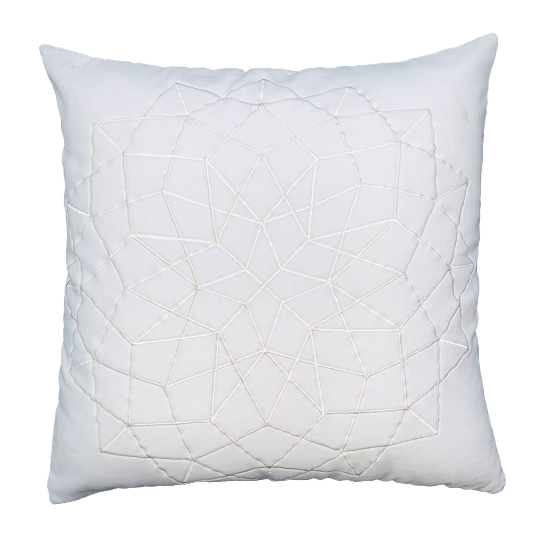 Hugo 20 x 20 Square Accent Throw Pillow, Embroidered white-cotton