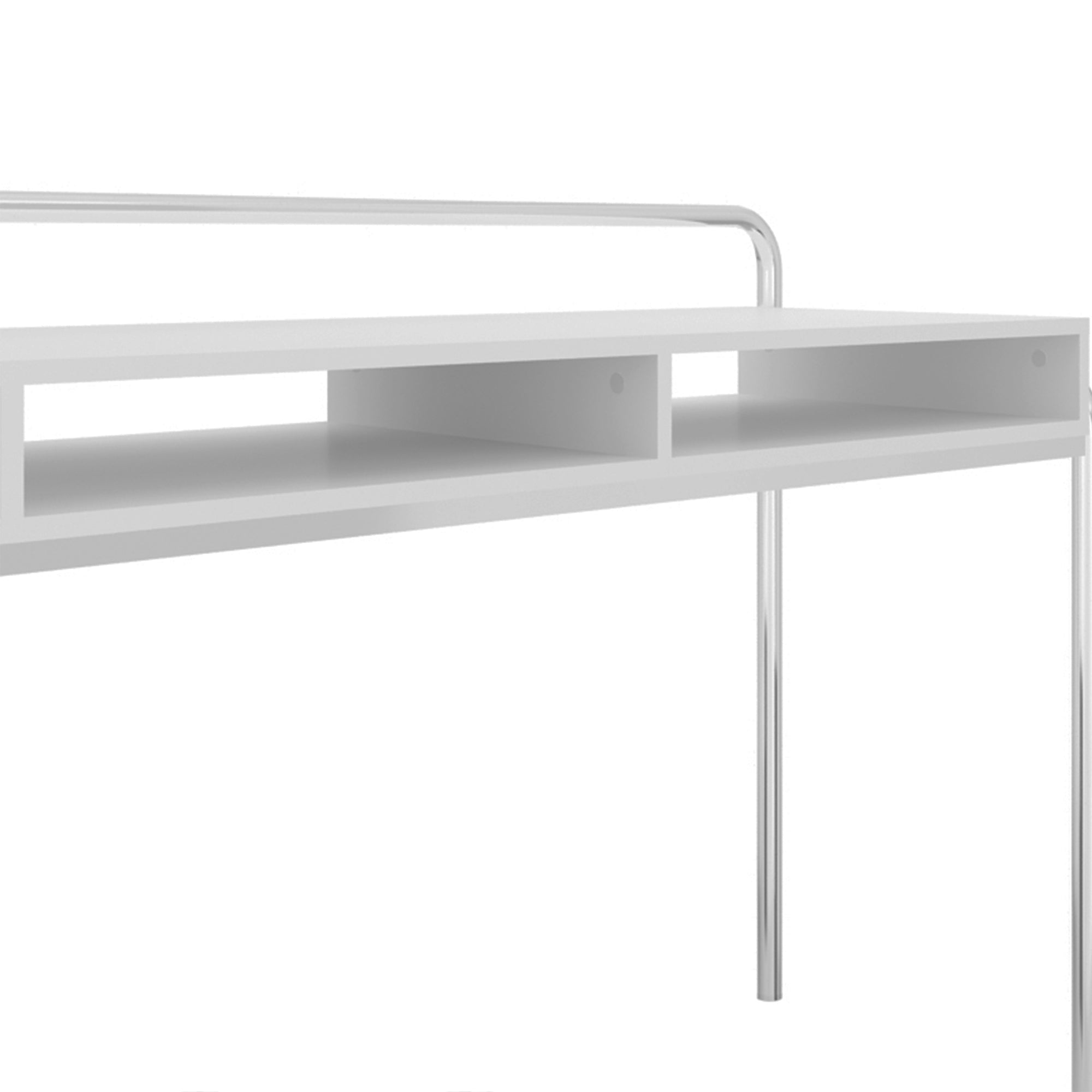 Office Desk with 2 Compartments and Tubular Metal