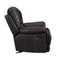 Leather Air Recliining Loveseat Brown Foam Leather