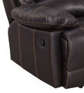 Leather Air Recliining Loveseat Brown Foam Leather