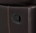 Leather Air Recliining Loveseat Brown Foam Leather