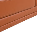 Top Grain Italian Leather Sofa Camel Foam Leather