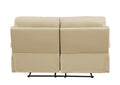 Leather Air Recliining Loveseat Beige Foam Leather