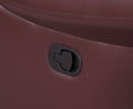 Leather Air Upholstered Reclining Chair With Fiber Back Burgundy Foam Leather