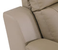 Reclining Modern Leather Air Upholstered Chair Beige Foam Leather