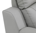 Modern Reclining Leather Air Upholstered Chair Gray Foam Leather