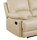 Leather Air Recliining Sofa Beige Foam Leather