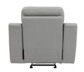 Modern Reclining Leather Air Upholstered Chair Gray Foam Leather