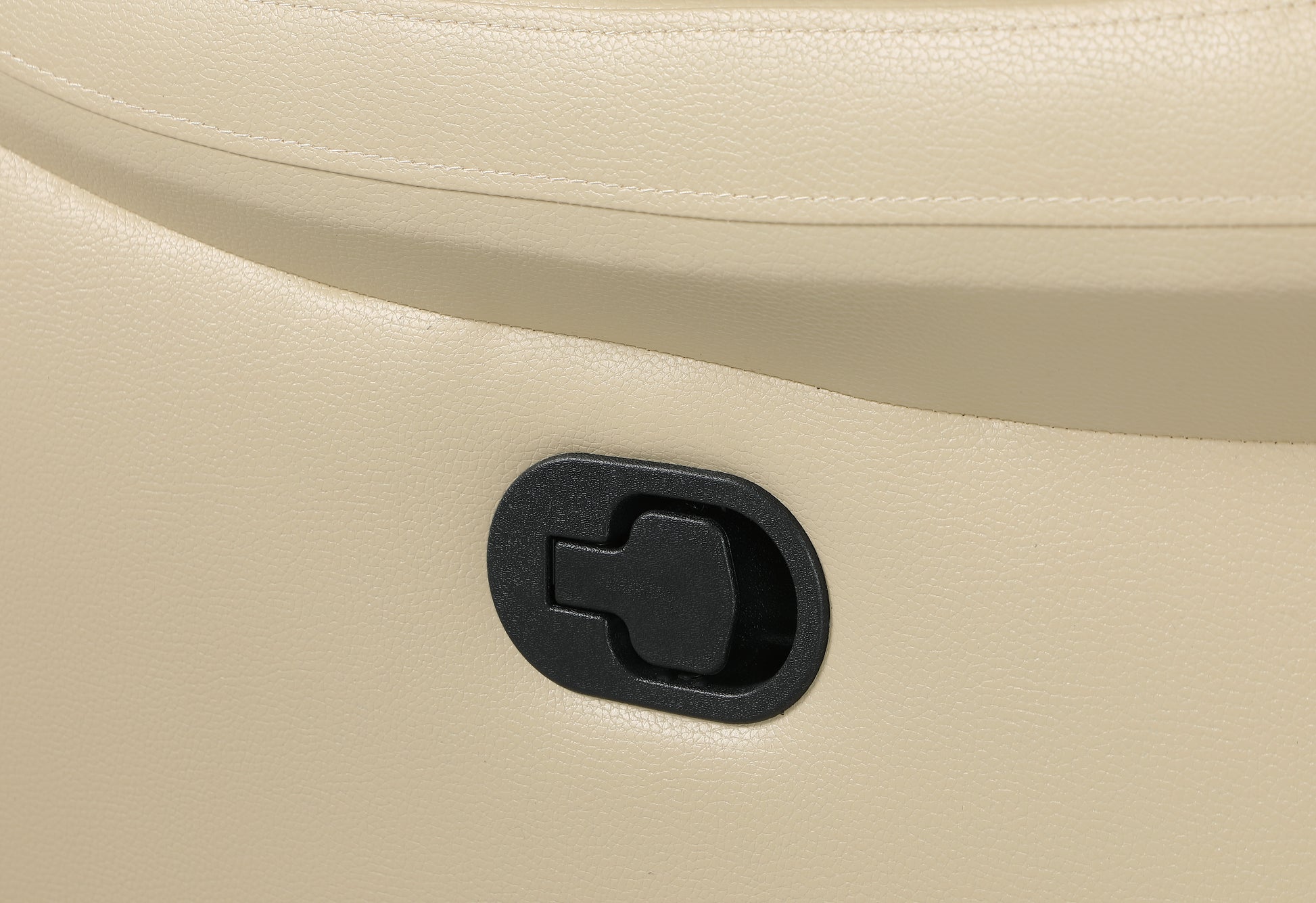 Leather Air Upholstered Chair With Fiber Back Beige Foam Leather