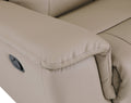 Reclining Modern Leather Air Upholstered Chair Beige Foam Leather