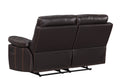 Leather Air Recliining Loveseat Brown Foam Leather