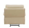 Leather Air Recliining Loveseat Beige Foam Leather