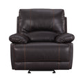 Leather Air Recliining Chair Brown Foam Leather