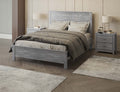 Albany 3 Piece Twin Bed Set, Heavy Duty Solid Wood Twin Size Bed Frame With Bedside Table Set Of 2, Gray Gray Solid Wood