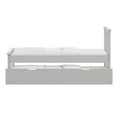Gray Twin Trundle Bed, Heavy Duty Malibu Solid Wood Bed Frame With Twin Size Pull Out Toddler Trundle Bed For Kids Gray Solid Wood