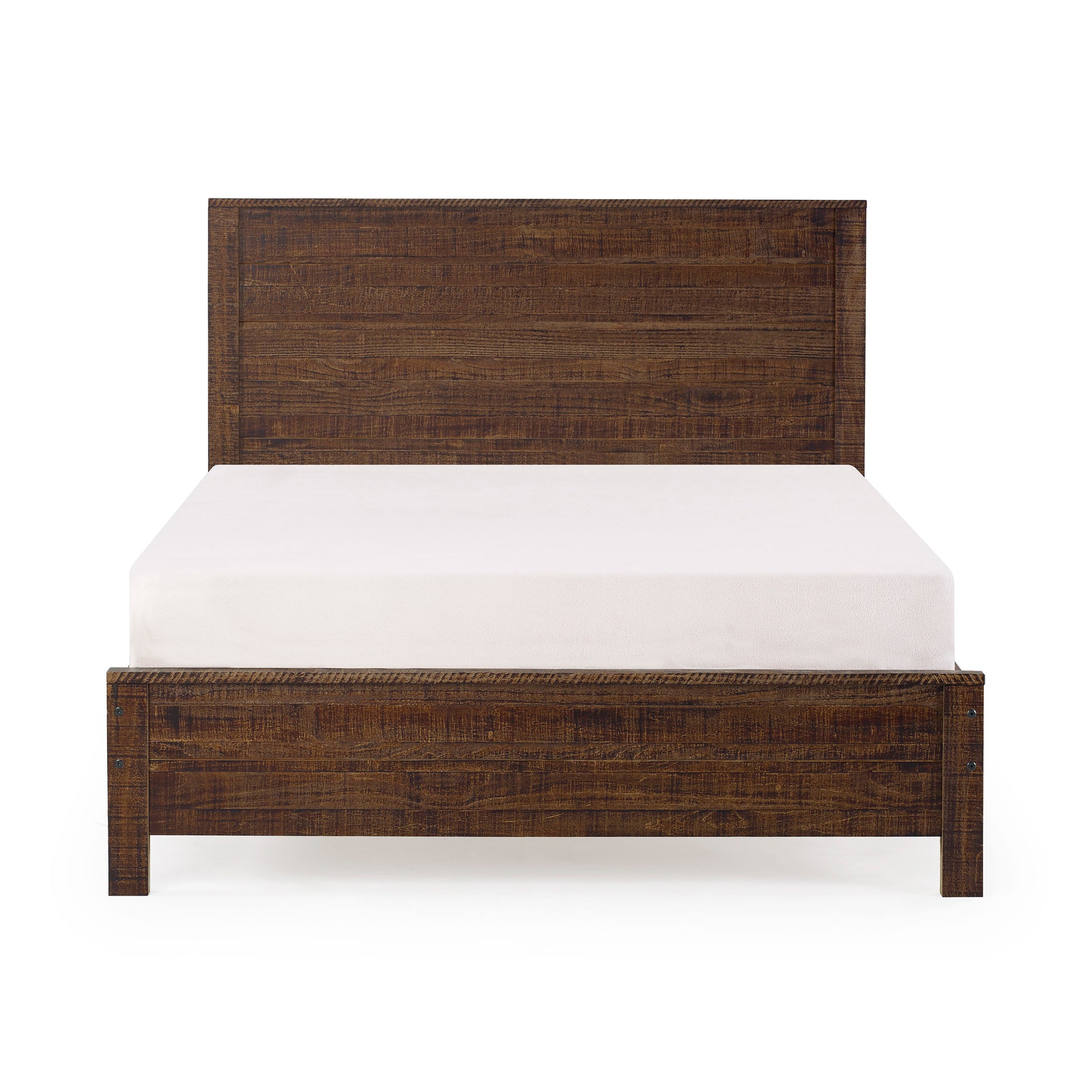 Albany 3 Piece Full Bed Set, Heavy Duty Solid Wood Full Size Bed Frame With Bedside Table Set Of 2, Espresso Espresso Solid Wood