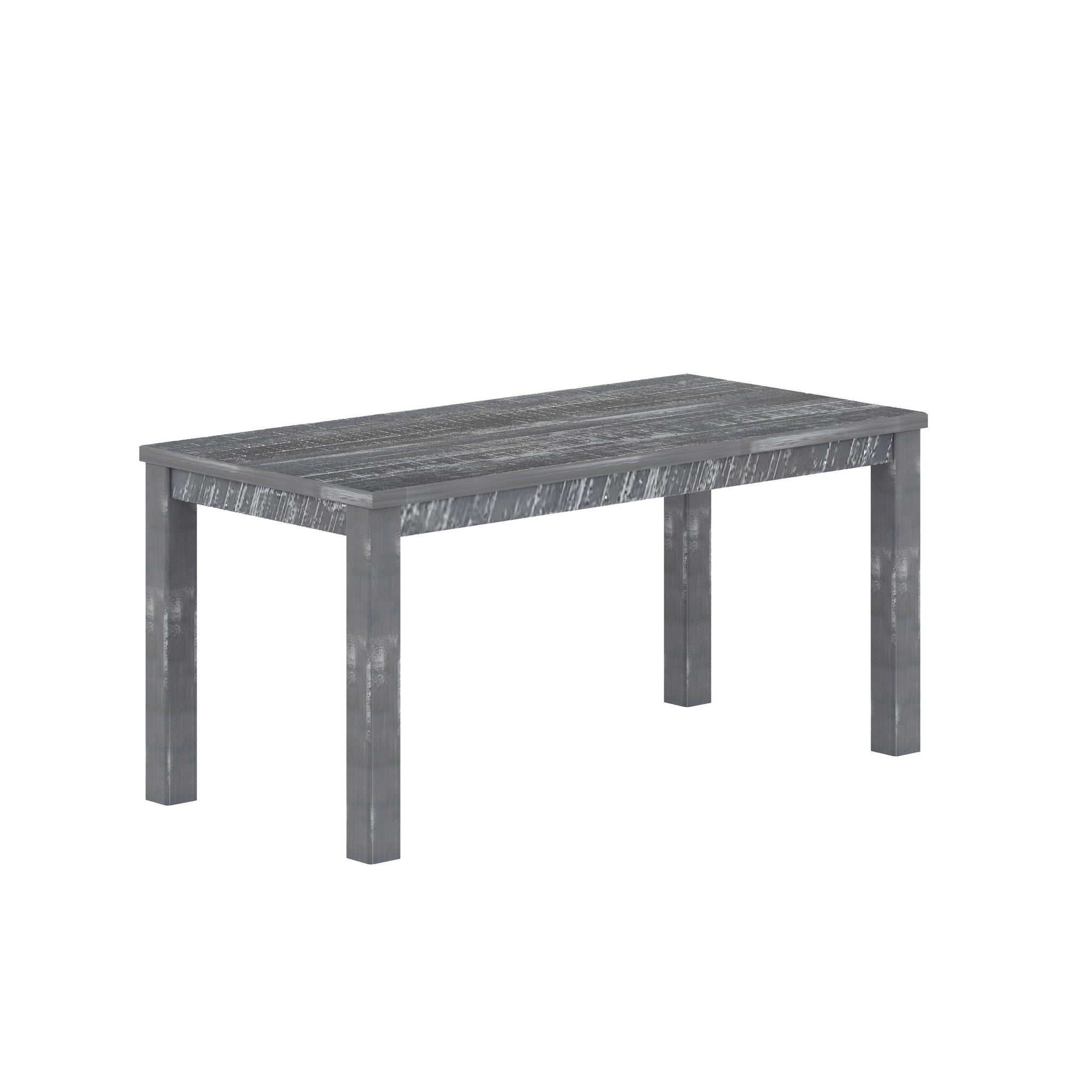 Albany 63 Inches Solid Wood Dining Table For 6, Small Kitchen Table, Dinner Table, Breakfast Table Gray Solid Wood