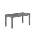 Albany 63 Inches Solid Wood Dining Table For 6, Small Kitchen Table, Dinner Table, Breakfast Table Gray Solid Wood