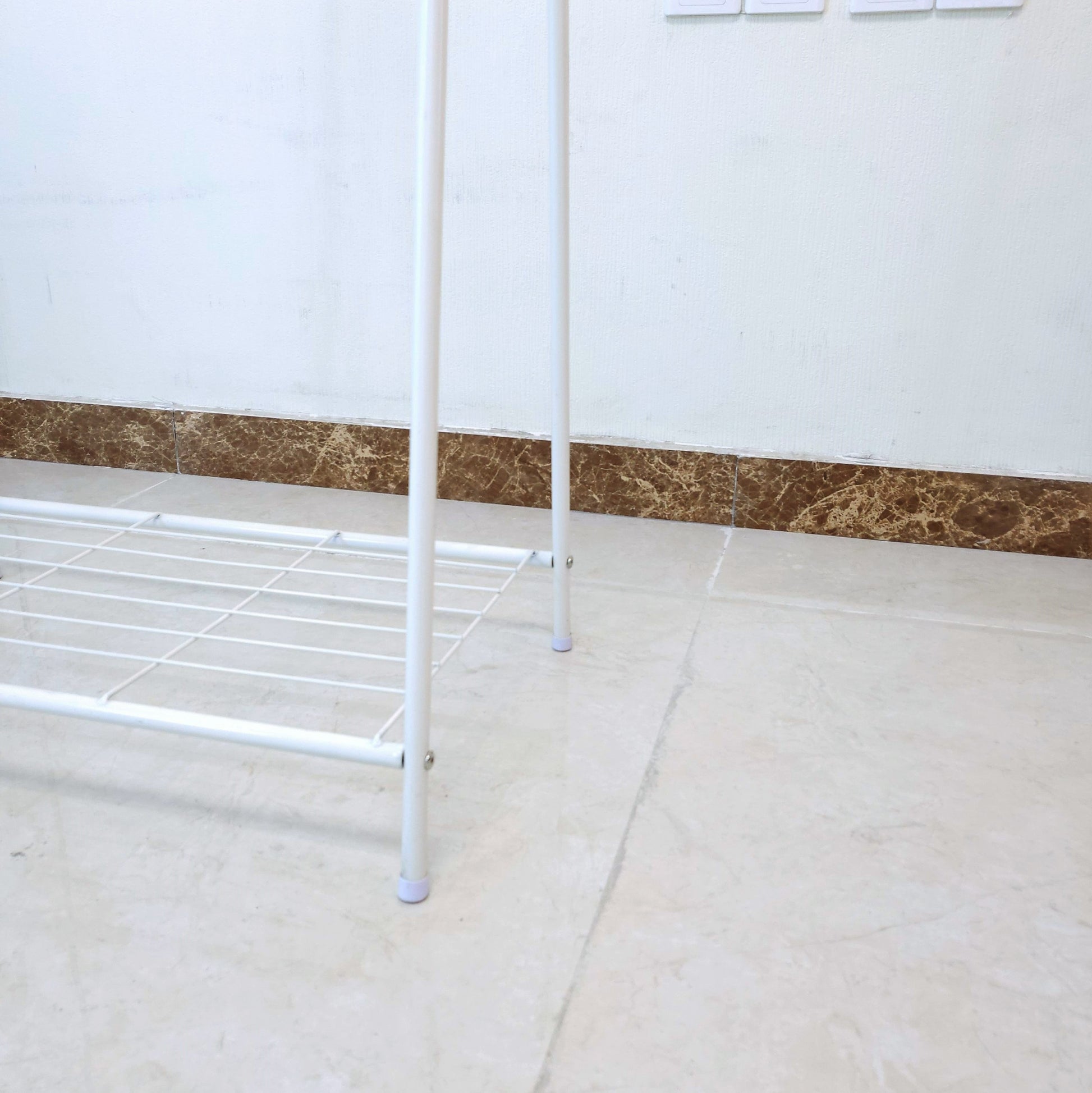 Store Level 1 Ladder To Secure Hangers White Iron