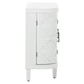 Accent Storage Cabinet Sideboard Wooden Cabinet With Antique Pattern Doors For Hallway, Entryway, Living Room White Mdf