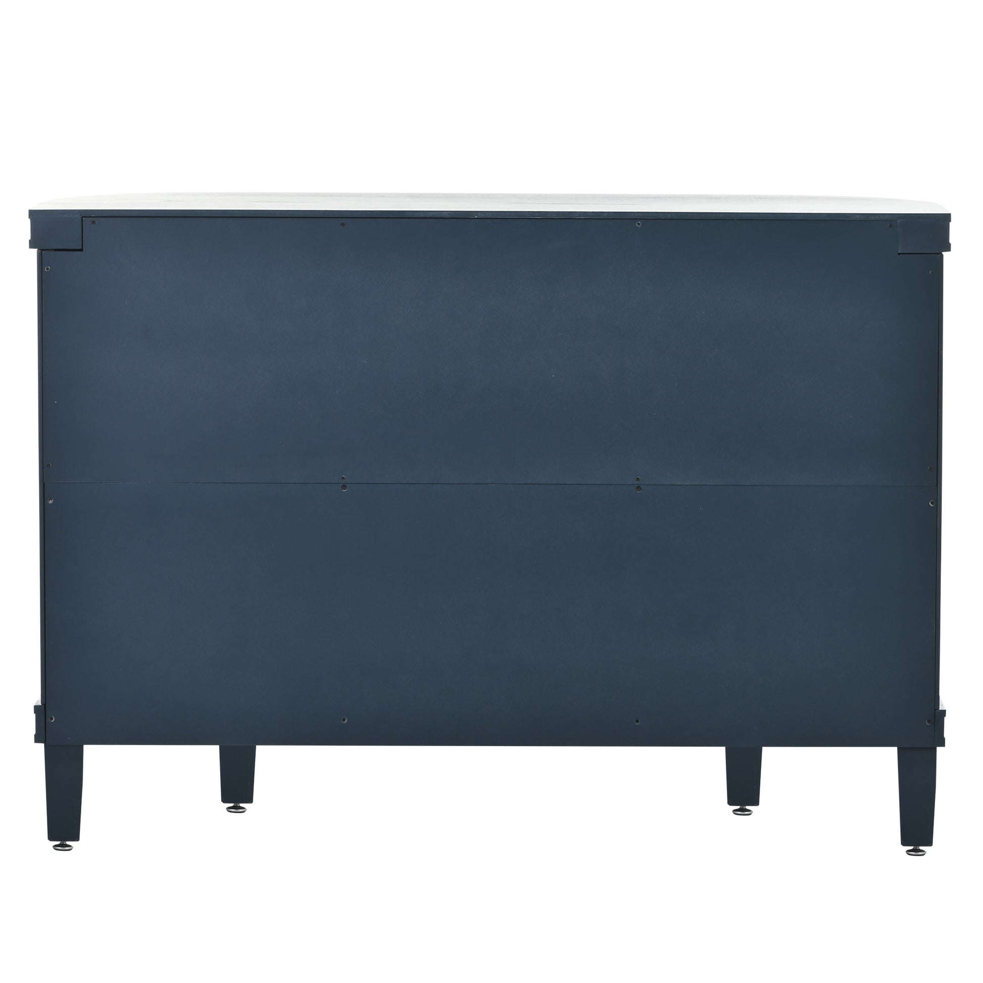 Accent Storage Cabinet Sideboard Wooden Cabinet With Antique Pattern Doors For Hallway, Entryway, Living Room Navy Blue Mdf