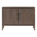 Storage Cabinet Sideboard Wooden Cabinet With 2 Metal Handles And 2 Doors For Hallway, Entryway, Living Room Espresso Mdf