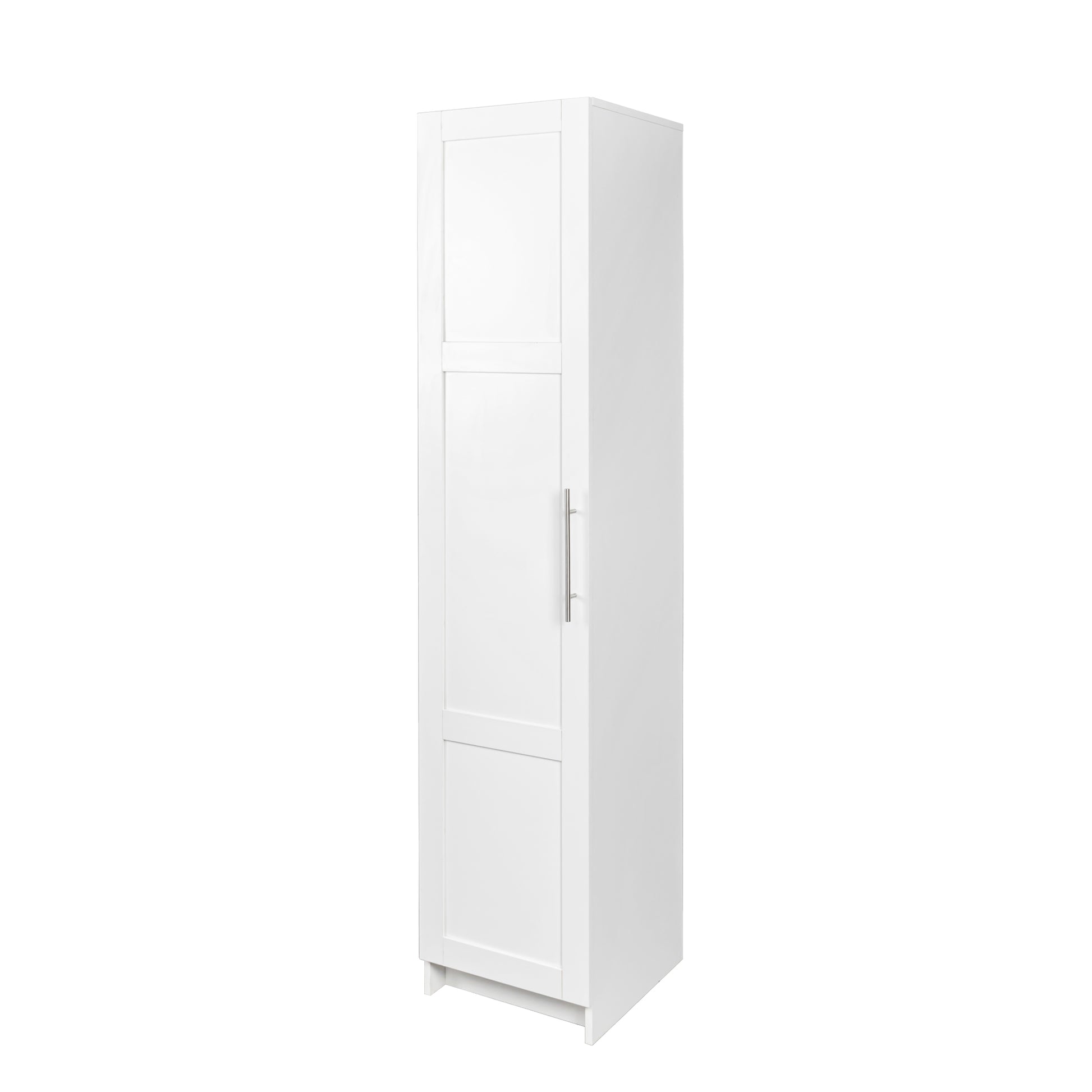 Stackable Wall Mounted Storage Cabinet, 15.75" D X 15.75" W X 70.87" H, White White Mdf